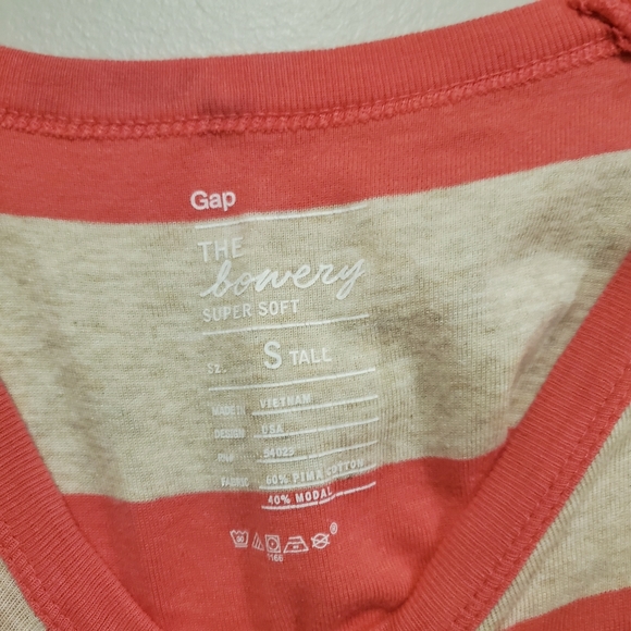 🔥Sale 2 for $15🔥Gap Bowery pink tan stripe ST - Picture 5 of 8
